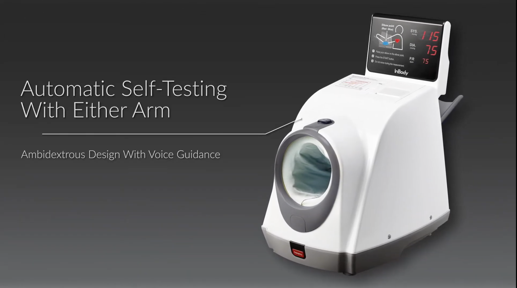 BPBIO 750 — Automatic Self-Testing With Either Arm
